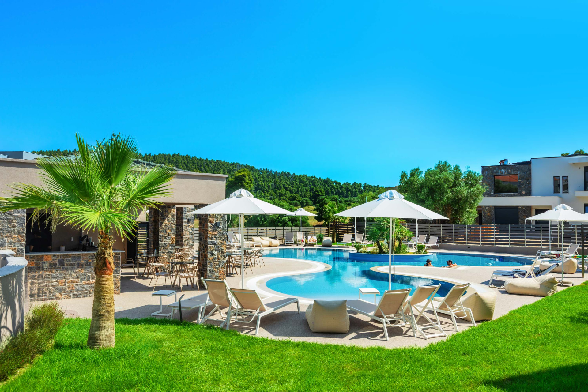 anese — pool, gardens and bar overview